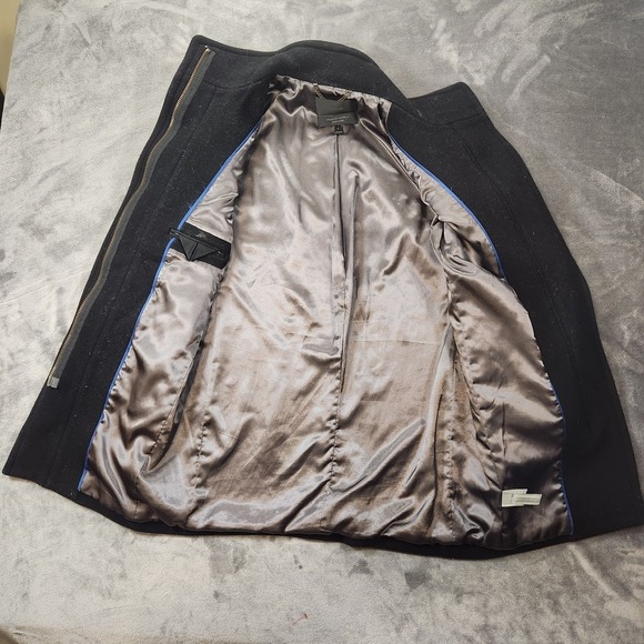 J Crew Coat Womens 4 Black City Italian Stadium Cloth Wool Blend Nelli Gori - Picture 3 of 10